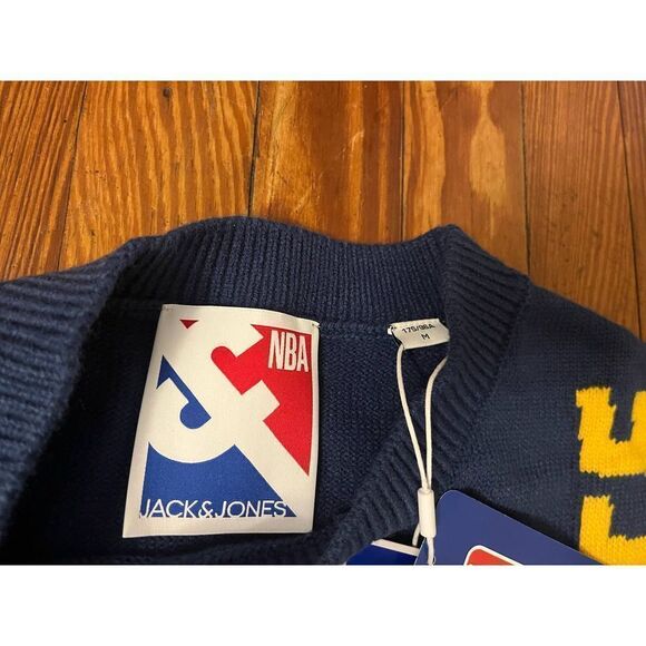 NBA Jack and Jones Golden State Warriors Sweater Vest Size Medium NWT - Picture 6 of 7